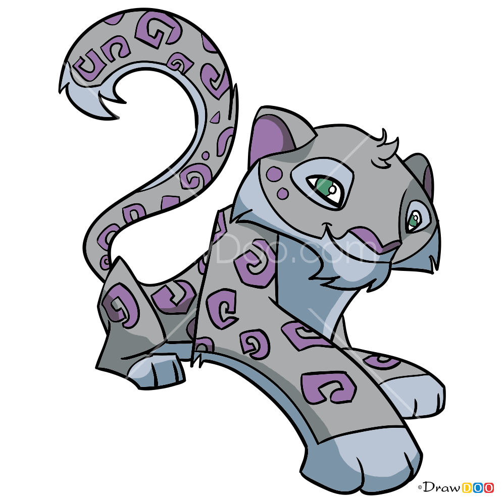 How to Draw Snow Leopard, Animal Jam